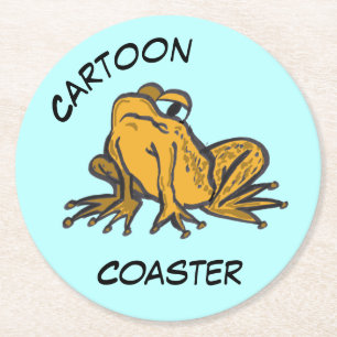 Cartoon Coaster: Cute Toad Round Paper Coaster
