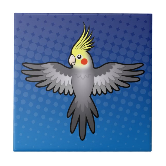 Cartoon Cockatiel Tile (Front)