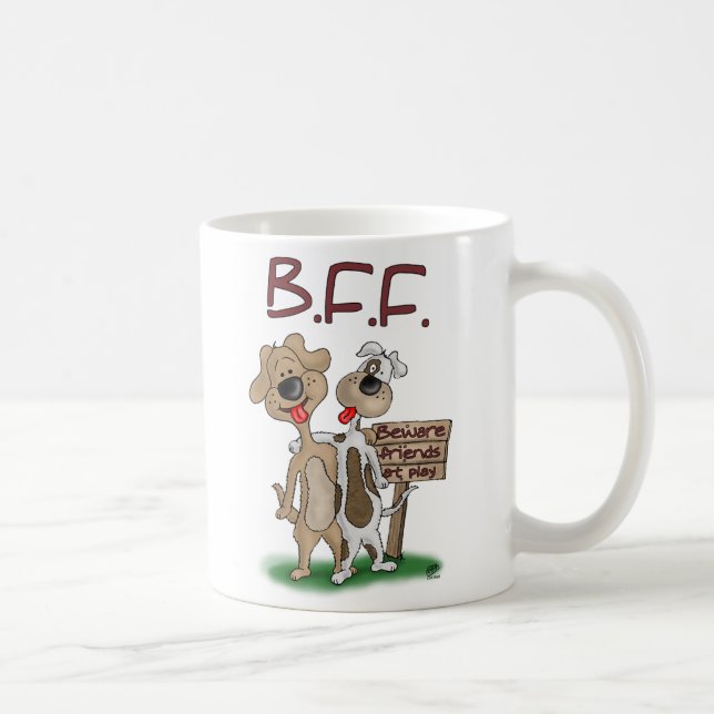 Cartoon Coffee Mugs: Best Friends Forever Mug (Right)
