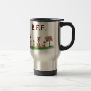 Cartoon Coffee/Tea Mugs: Best Friends Forever Travel Mug