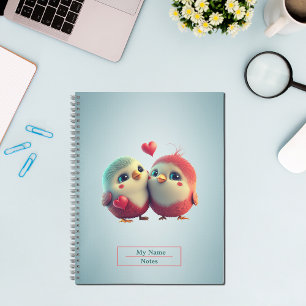 Cartoon Coloured Birds Notebook