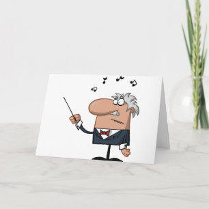 Cartoon Conductor Greeting Cards