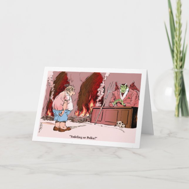 Cartoon congrats on music degree graduation card (Front)