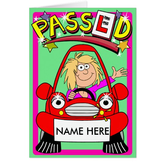Cartoon Congratulations On Passing Driving Test Card