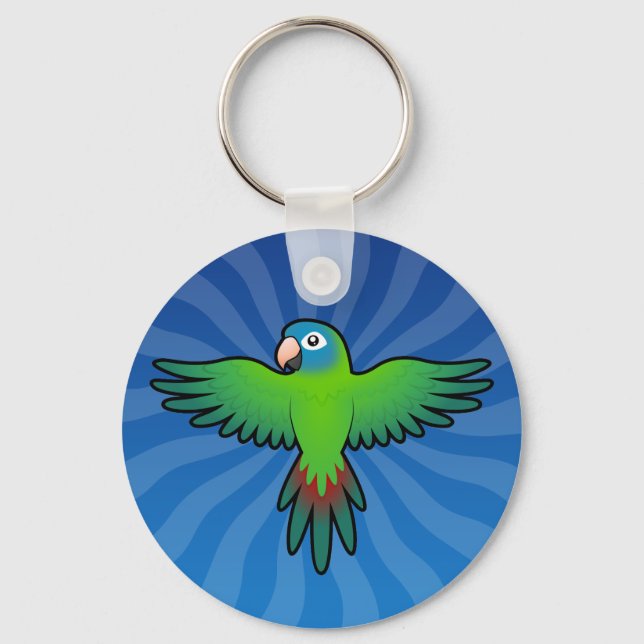 Cartoon Conure / Lorikeet / Parrot Keychain (Front)