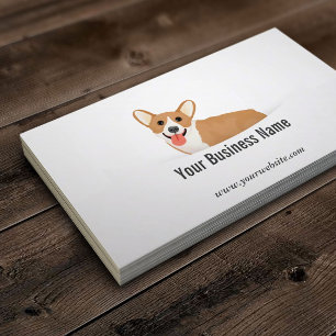 Cartoon Corgi Carte de visite animal