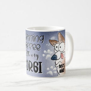 Cartoon Corgi Dog Pet Coffee Mug, Cup