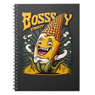 Cartoon Corn Cob funny retro vintage comic Notebook