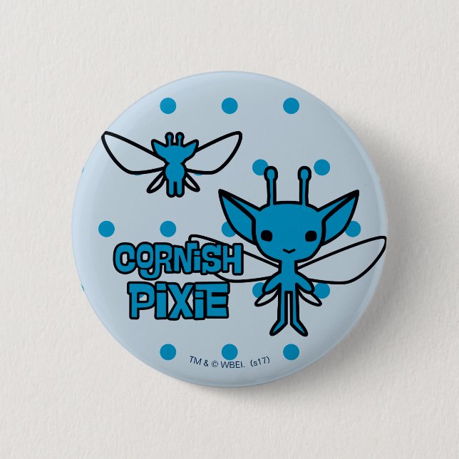 Cartoon Cornish Pixie Character Art 2 Inch Round Button (Front)