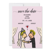 Cartoon Couple Couple Coloré CARTE D'Oeuvre Origin