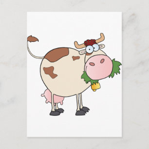 Cartoon Cow Character Postcard