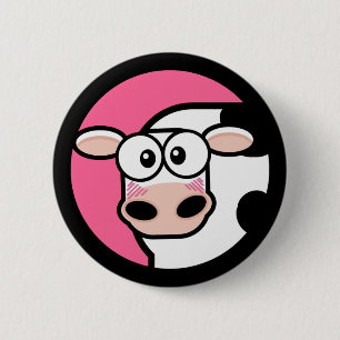Cartoon Cow Customizable Button