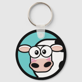 Cartoon Cow Customizable Keychain