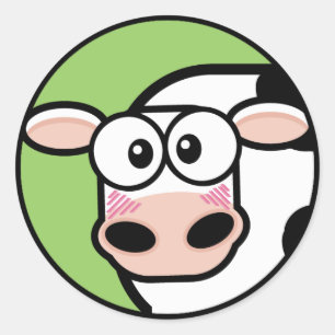 Cartoon Cow Customizable Sticker