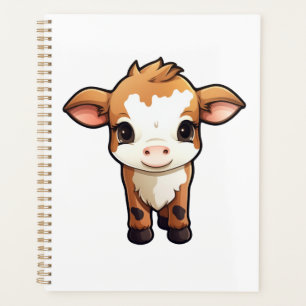 Cartoon cow illustration planner