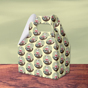 Cartoon cow painting Easter eggs pattern favour bo Favor Box