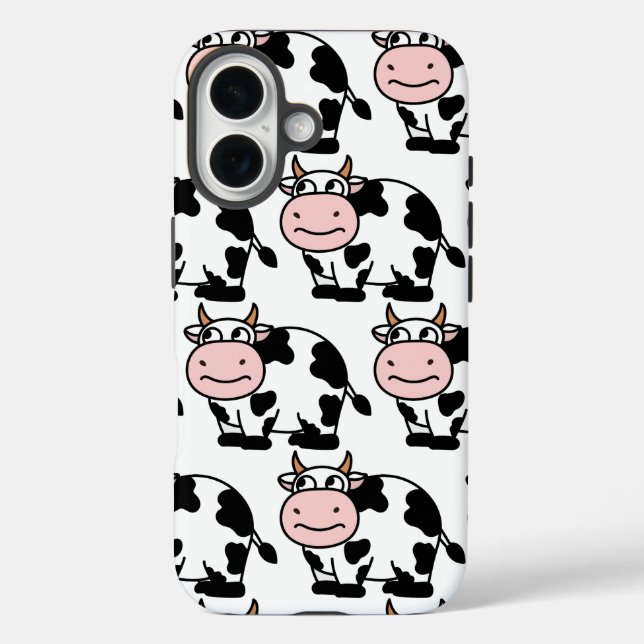 "Cartoon Cow Pattern iPhone Case (Back)