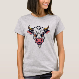 Cartoon Cow Print Design T-Shirt