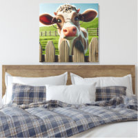 Cartoon Cow With Eyeglasses