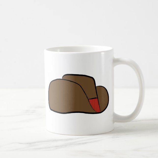 Cartoon Cowboy Hat Coffee Mug (Right)