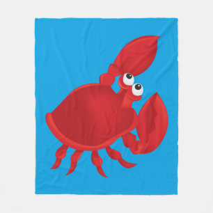 Cartoon crab fleece blanket