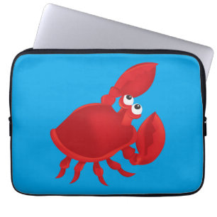 Cartoon crab laptop sleeve