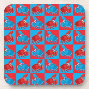 Cartoon crab mosaic coaster