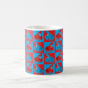 Cartoon crab mosaic coffee mug