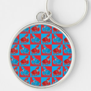 Cartoon crab mosaic keychain