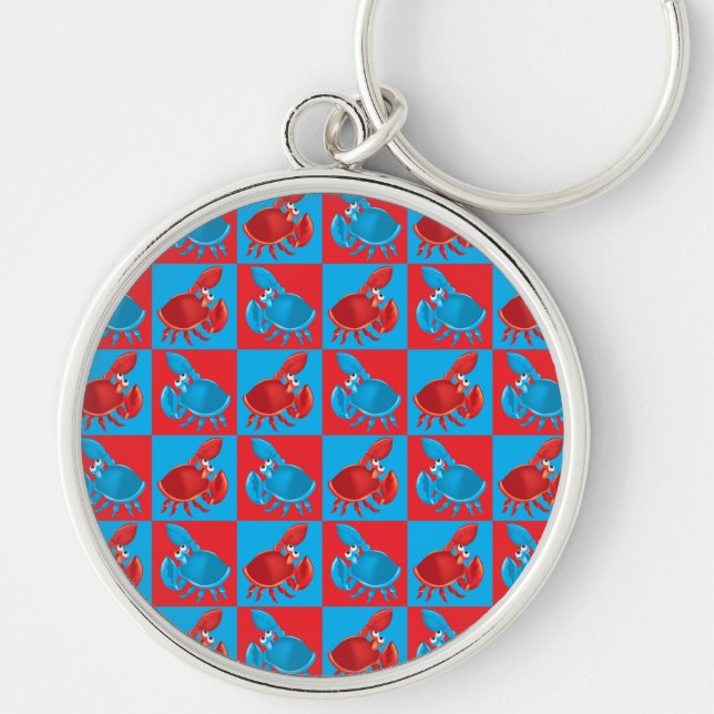 Cartoon crab mosaic keychain (Front)