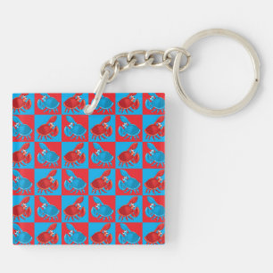 Cartoon crab mosaic keychain