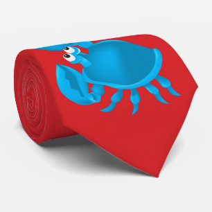 Cartoon crab tie