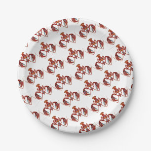 cartoon crayfish paper plate