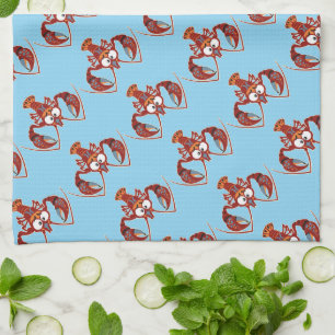 cartoon crayfish towel
