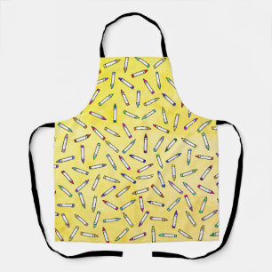 Cartoon Crayon Pattern Apron