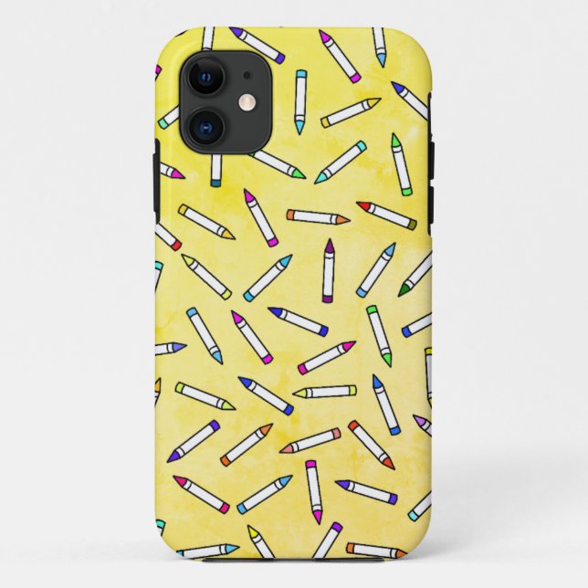 Cartoon Crayon Pattern Case-Mate iPhone Case (Back)