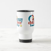 Cartoon Crazy Chicken Lady Travel Mug (Center)
