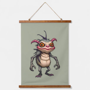 Cartoon creature hanging tapestry