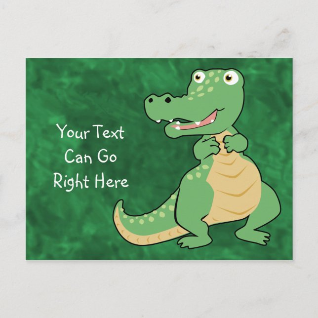 Cartoon Crocodile Postcard (Front)