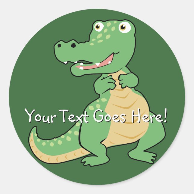 Cartoon Crocodile Sticker (Front)