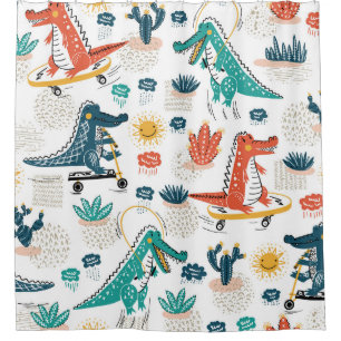 Cartoon Crocodile: Vintage Animal Wallpaper