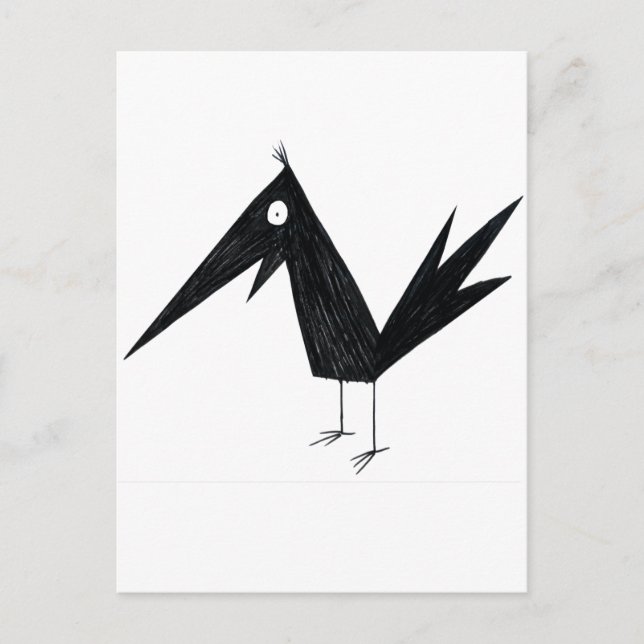 Cartoon Crow Postcard (Front)