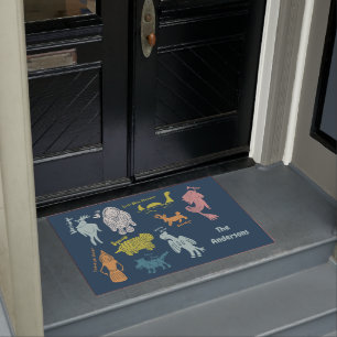 Cartoon Cryptids Cryptozoology Guide Personalized Doormat