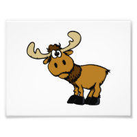 Cartoon Curious moose | choose background colour