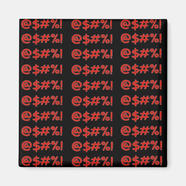 cartoon cursing REALLY MAD Magnet (Front)
