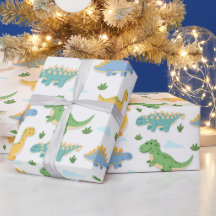 Cartoon Cute Dinosaur  Party Wrapping Paper