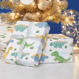 Cartoon Cute Dinosaur  Party Wrapping Paper