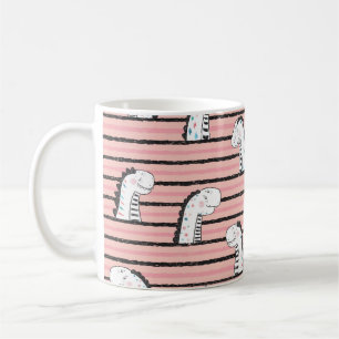 Cartoon Cute Dinosaurs vintage Seamless pattern. C Coffee Mug