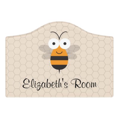 Cartoon Cute Funny Honey Bee Honeycomb