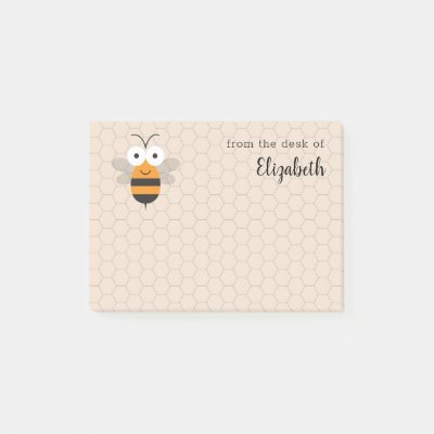 Cartoon Cute Funny Honey Bee Honeycomb